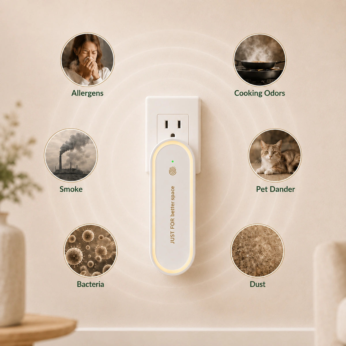 Plug-In Pet Odor Air Purifier – Filterless