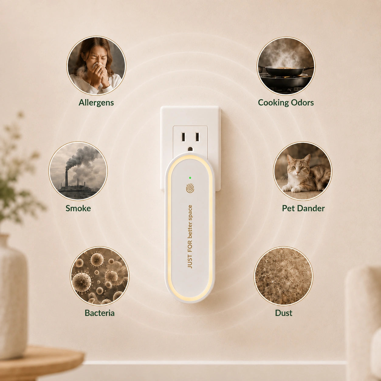 Plug-In Pet Odor Air Purifier – Filterless