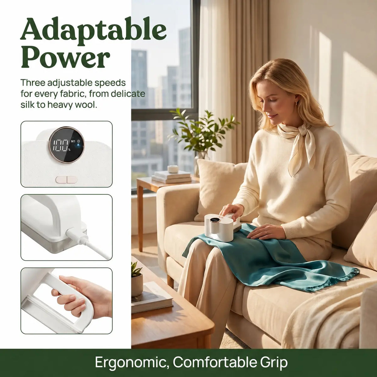 Dual-head lint remover with light